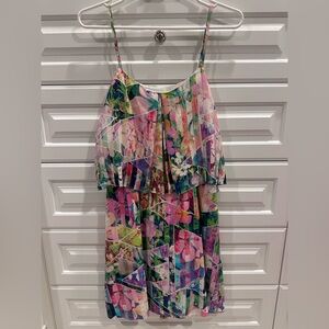 Amanda Uprichard Colorful Geometric Floral Dress